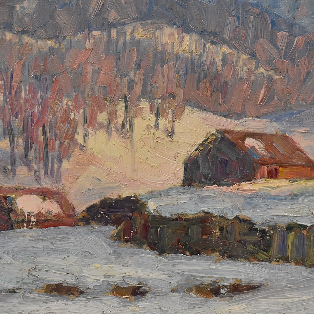 QP 445 a1 antique painting mountain landscape paintings XX century.jpg